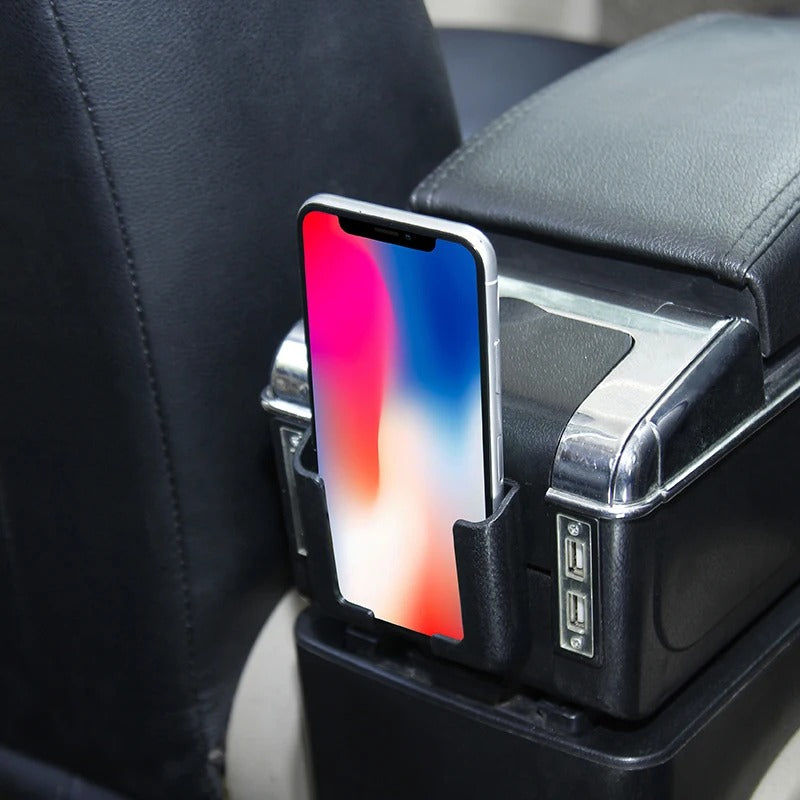 support telephone voiture GEPI dans une console centrale d'une voiture