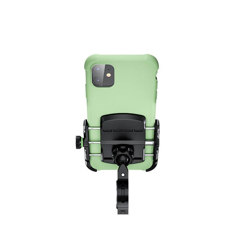 Support téléphone M8S noir, smartphone coque vert pastel, vis serrage ajustable robuste