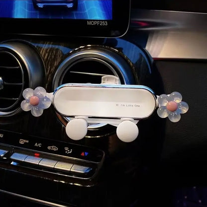 Support Telephone Voiture LittleOne variante Fleur en cristal